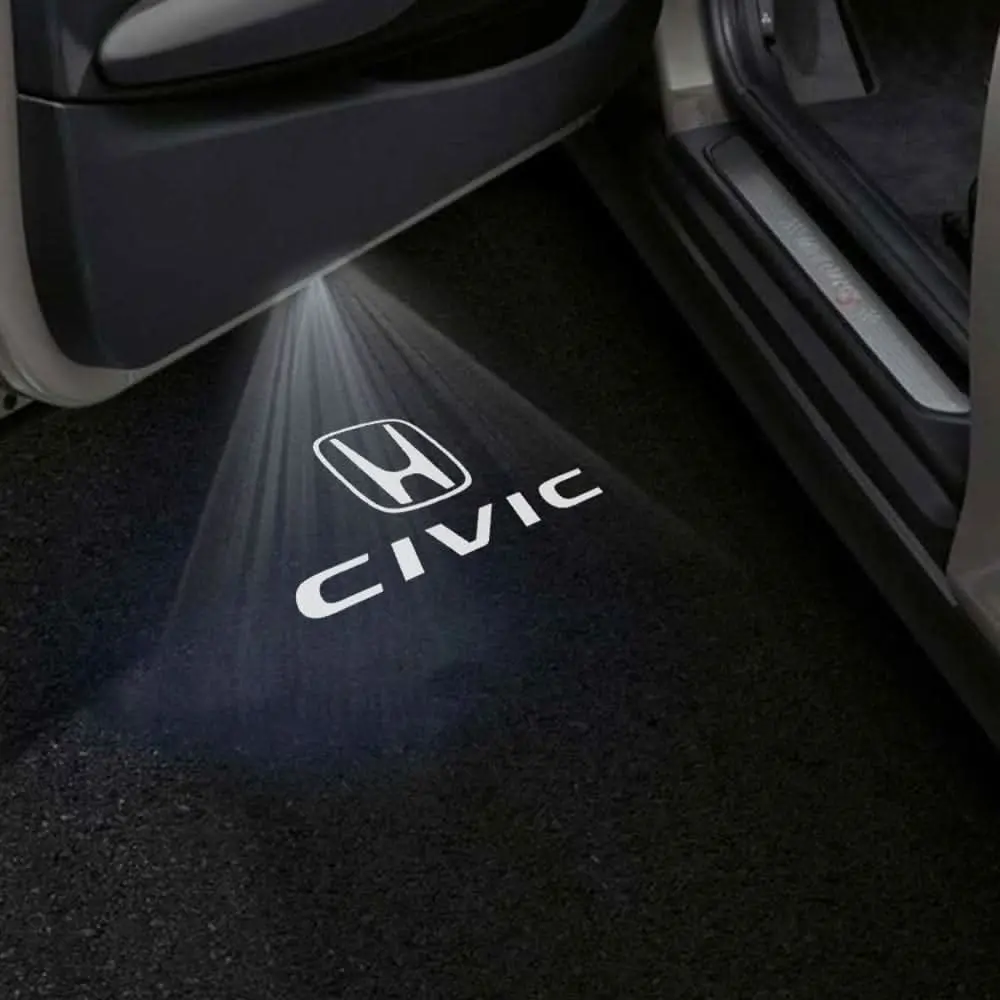 Honda Civic And Civic Hybrid Premium Door Puddle Lights Multiple Designs 2005-2015 1