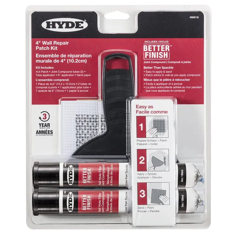 Hyde Better Finish 4" Wall Repair Patch Kit 1