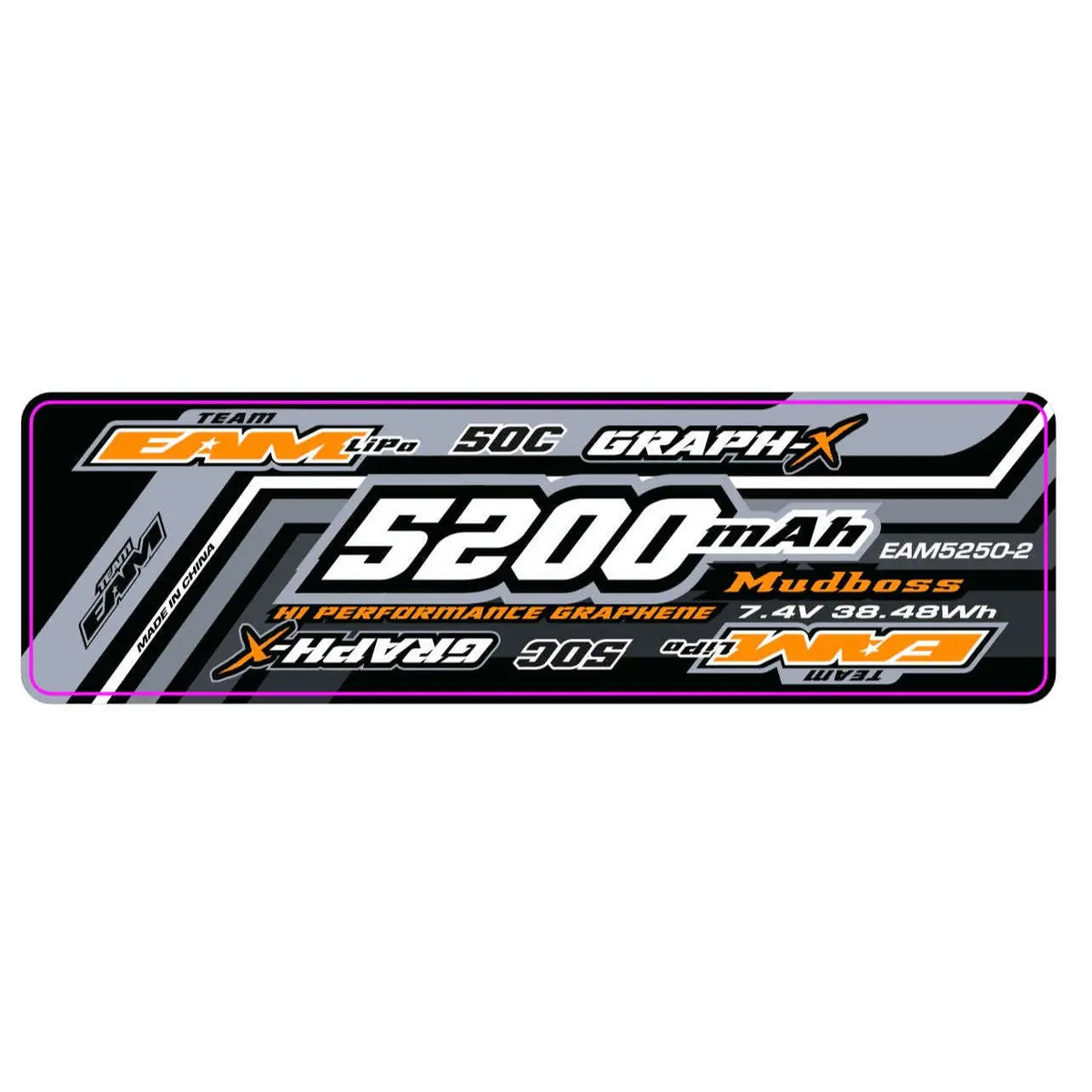 Team Eam 5200 50C Graph-X Mudboss Battery With Deans 1