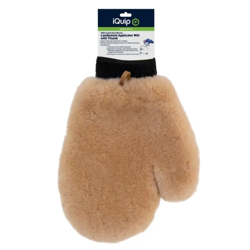 Iquip 100% Australian Merino Lambswool Applicator Mitts 1