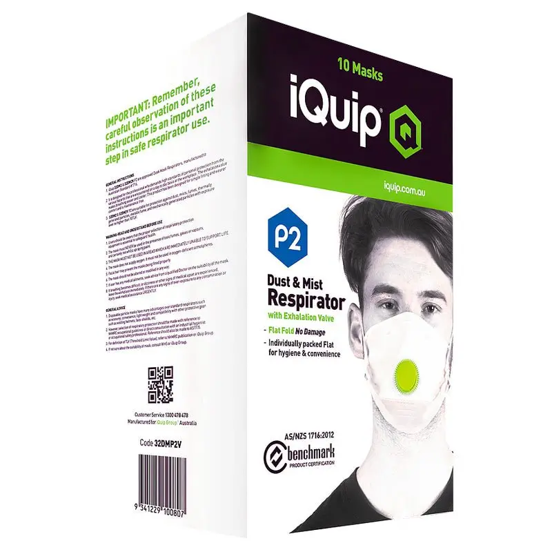 Iquip Dust & Mist Flat Fold P2 Mask 1