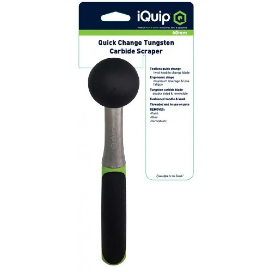 Iquip Quick Change Tungsten Carbide Scraper With 60Mm Blade 1