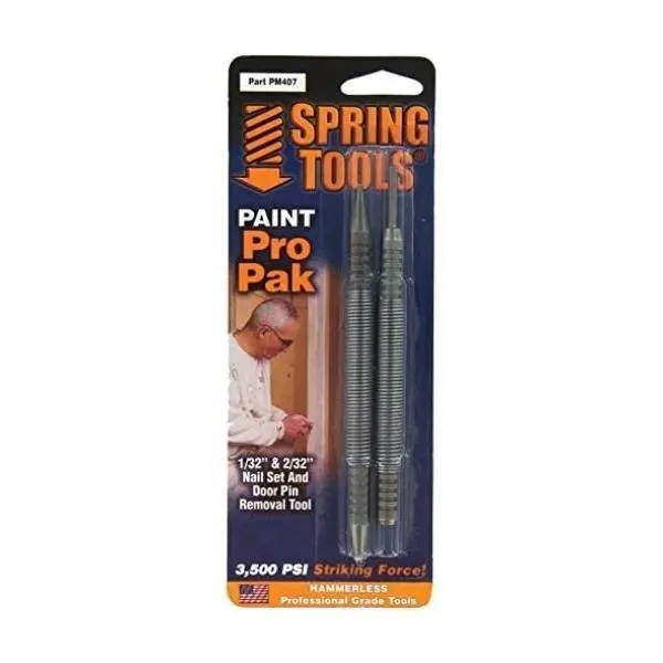 Iquip Spring Tools Paint Pro Pack - Nail Punch Set & Hinge Tool 1