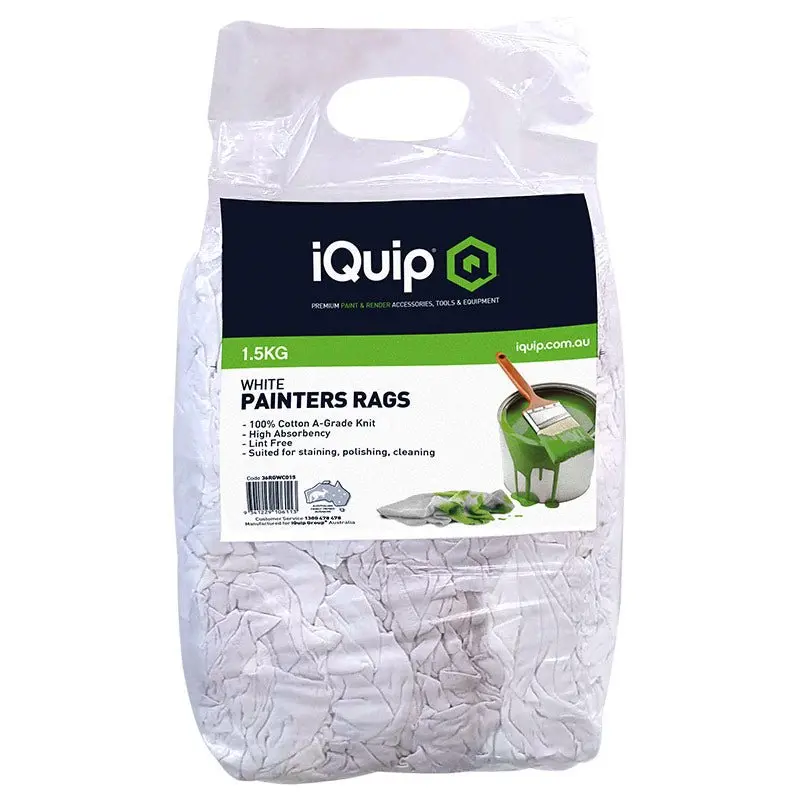 Iquip White Cotton Painters Rags 1