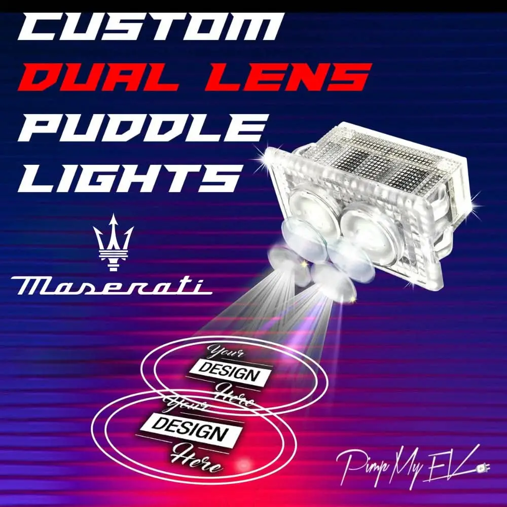 Custom Dual Lens Led Courtesy Door Projector Puddle Lights For Maserati 1