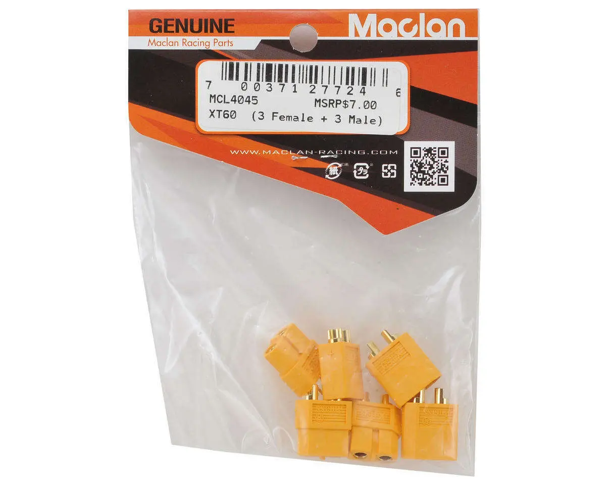 Maclan Xt60 Connectors (3 Sets) 1