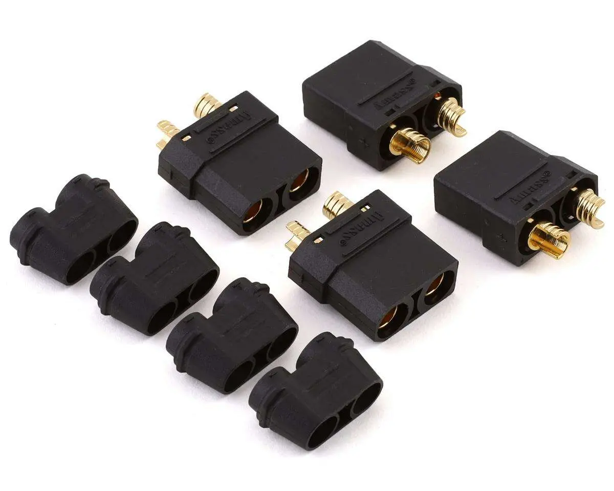 Maclan Xt90 Connectors (4 Female) (Black) 1