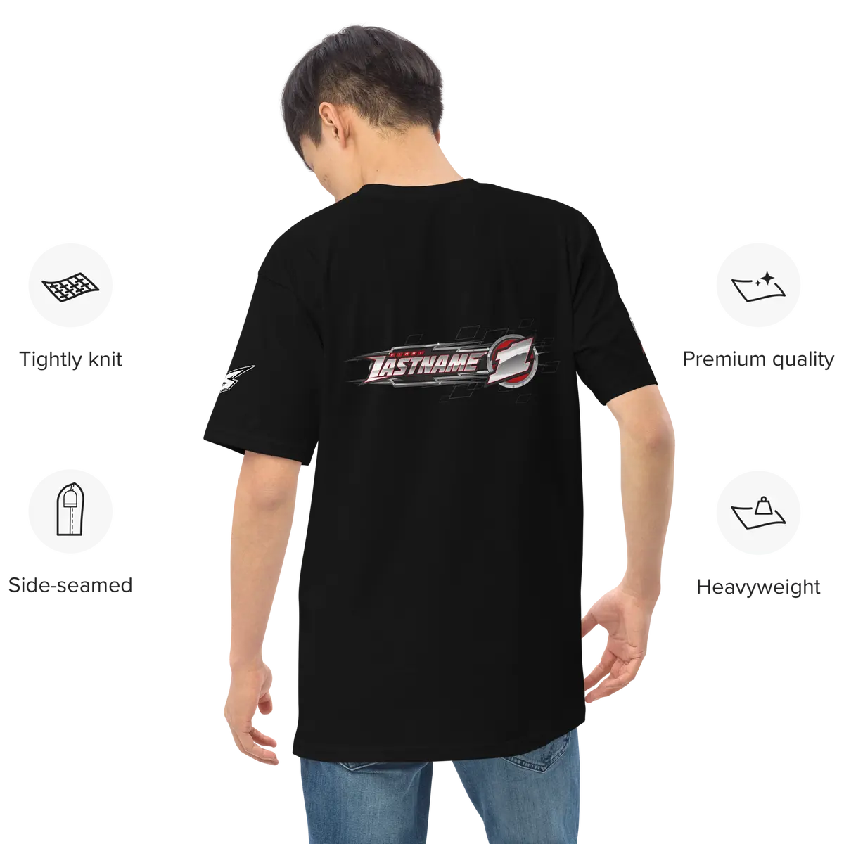 Custom Men’S Premium Heavyweight Tee Designed For Rc Racers Of Traxxas Slash Modified 7