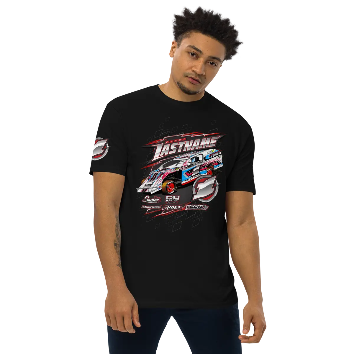 Custom Men’S Premium Heavyweight Tee Designed For Rc Racers Of Traxxas Slash Modified 13