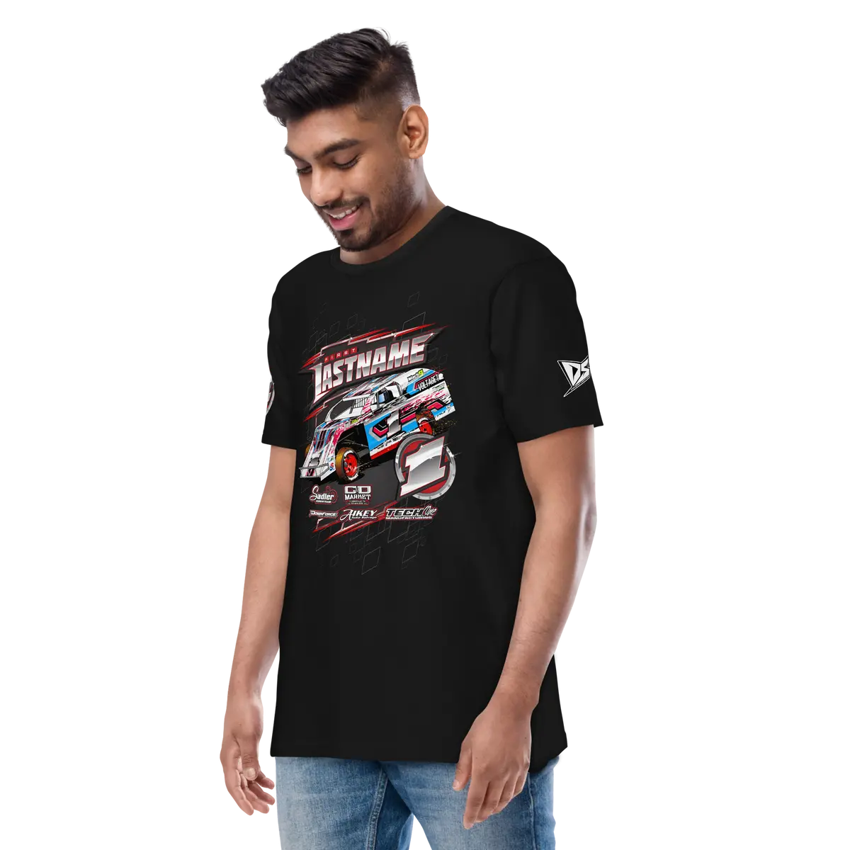 Custom Men’S Premium Heavyweight Tee Designed For Rc Racers Of Traxxas Slash Modified 14