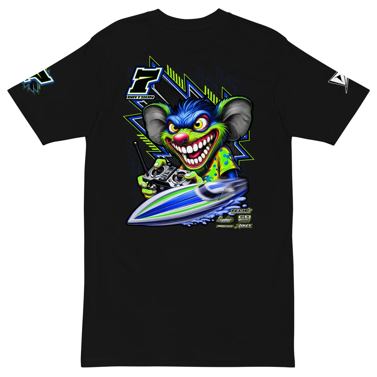 Custom Designed Men’S Premium Heavyweight Tee For Rc Boat Racing Enthusiasts! 1