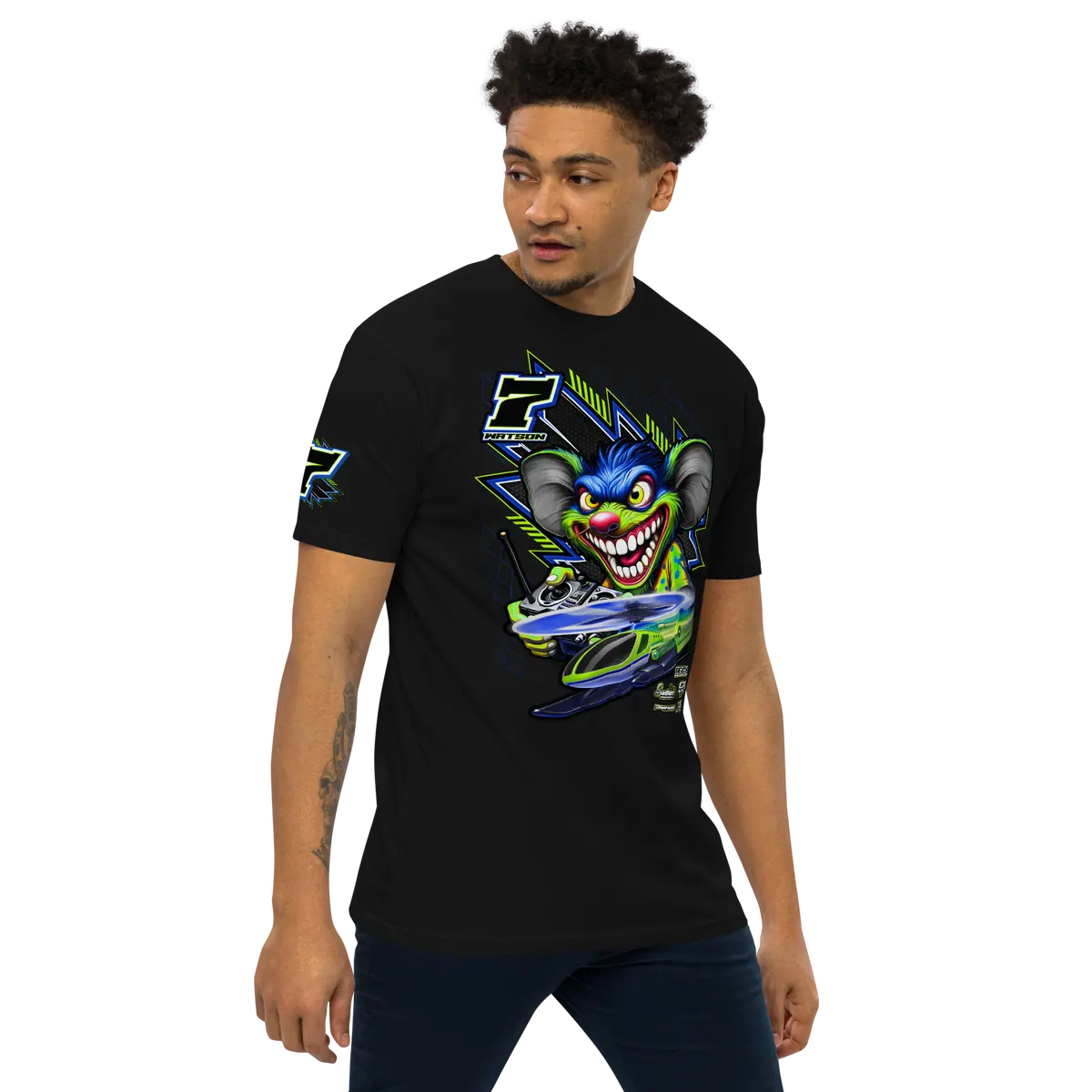 Custom Designed Men’S Premium Heavyweight Tee For Flyers & Enthusiasts Of Rc Helicopters! 11