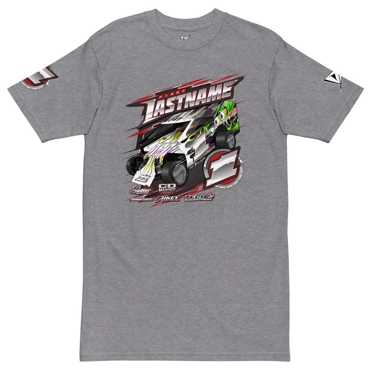 Custom Designed Men’S Premium Heavyweight Tee For Salvas Mudboss Racing Teams 15