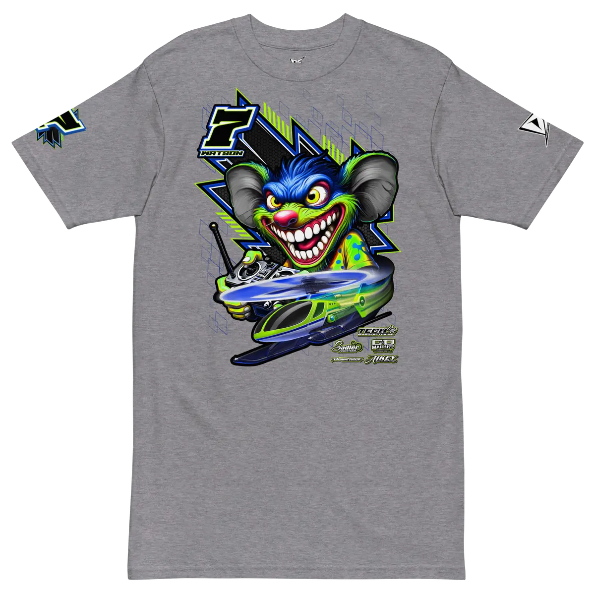 Custom Designed Men’S Premium Heavyweight Tee For Flyers & Enthusiasts Of Rc Helicopters! 15