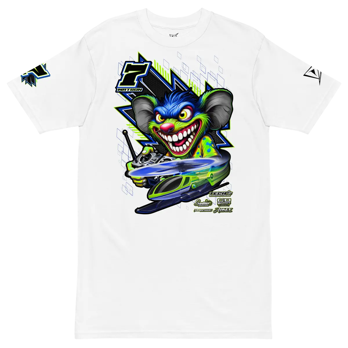 Premium Heavyweight Men's T-Shirt for RC Helicopter Pilots and Aviation Enthusiasts - Image 7