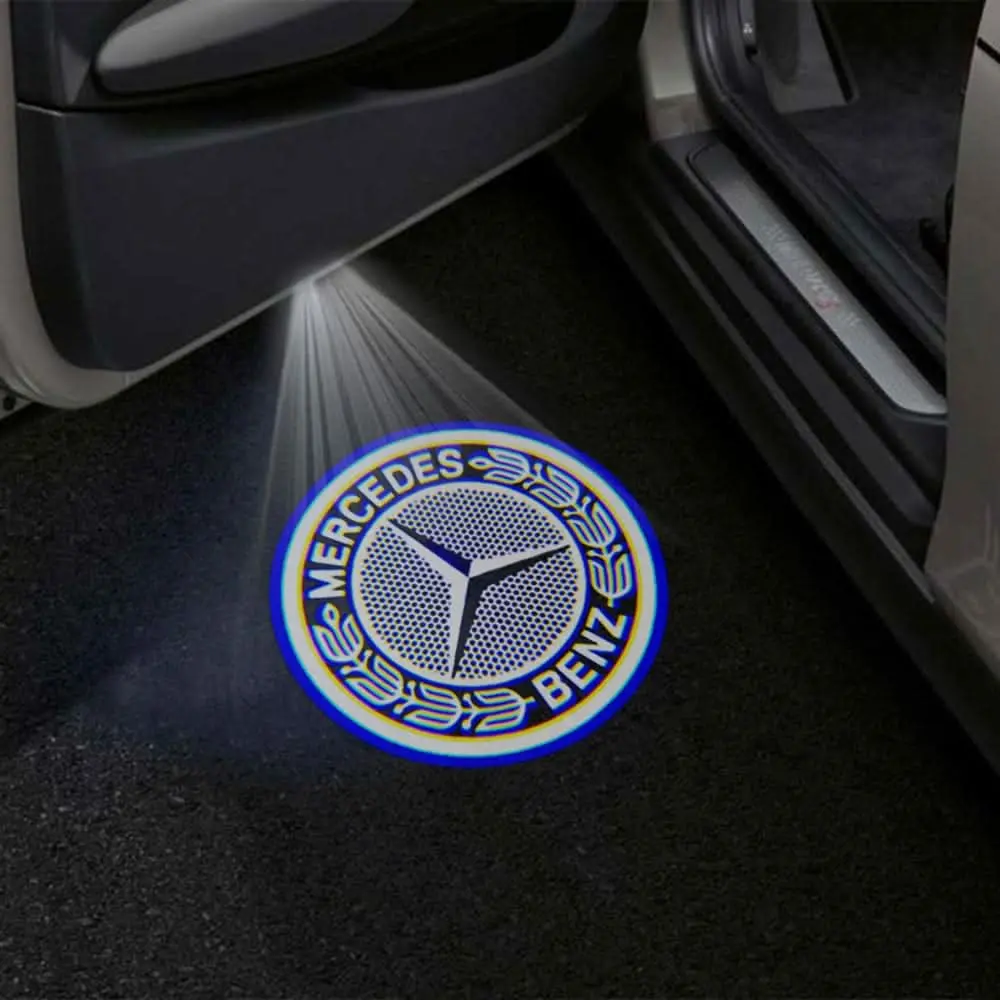 Mercedes-Benz C-Class Amg C63/C63 S Sedan 4 Doors 4Th Gen W205 Premium Door Puddle Lights Multiple Designs 2015-2021 4