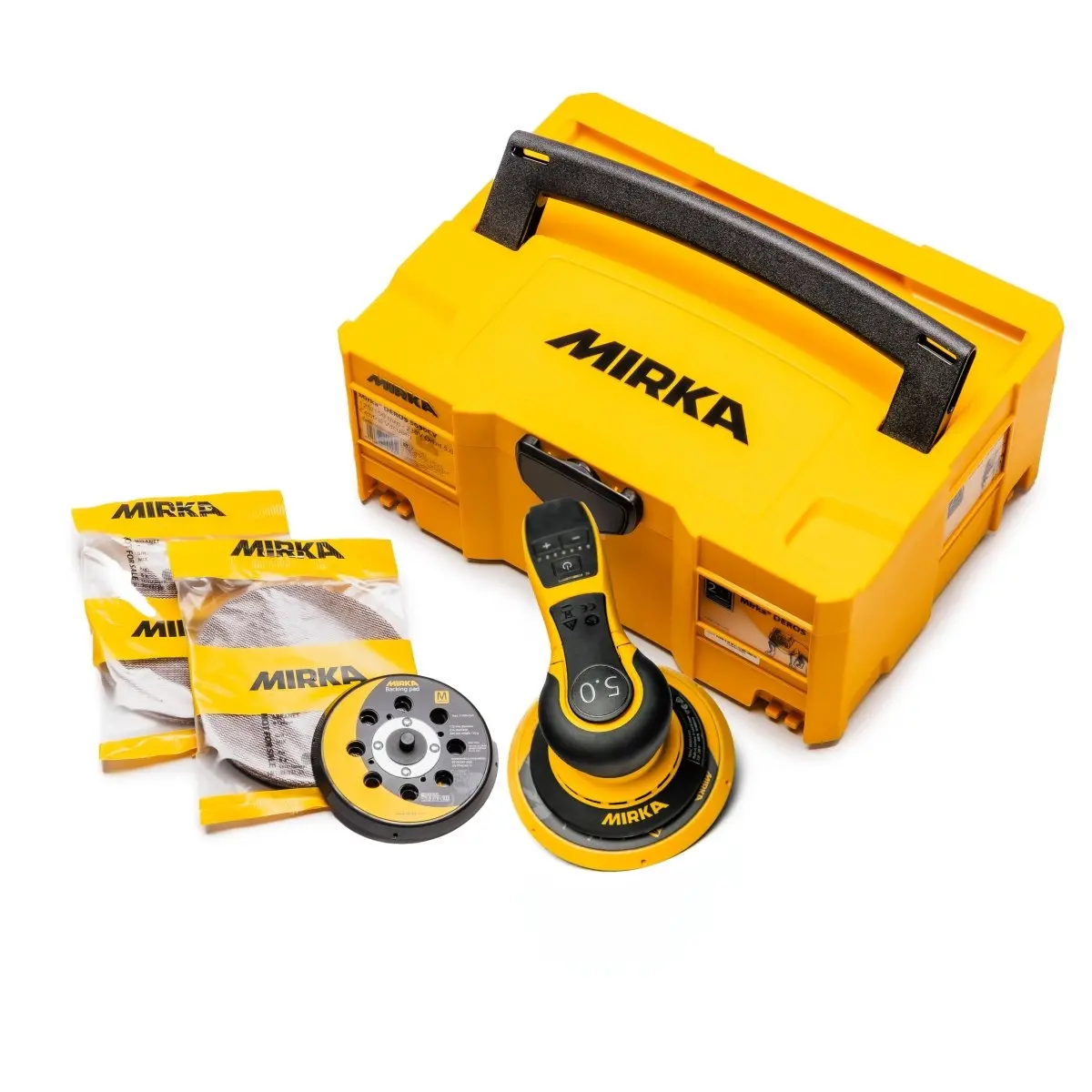 Mirka Deros Ii 2-In-1 Random Orbital Sander With Case And Free 50-Pack Abrasives 1