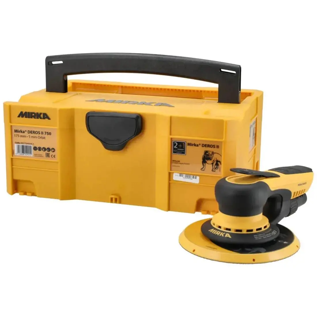 Mirka Deros Ii 750An Orbit 5.0Mm 175Mm Dustless Sander With Hard Case 1