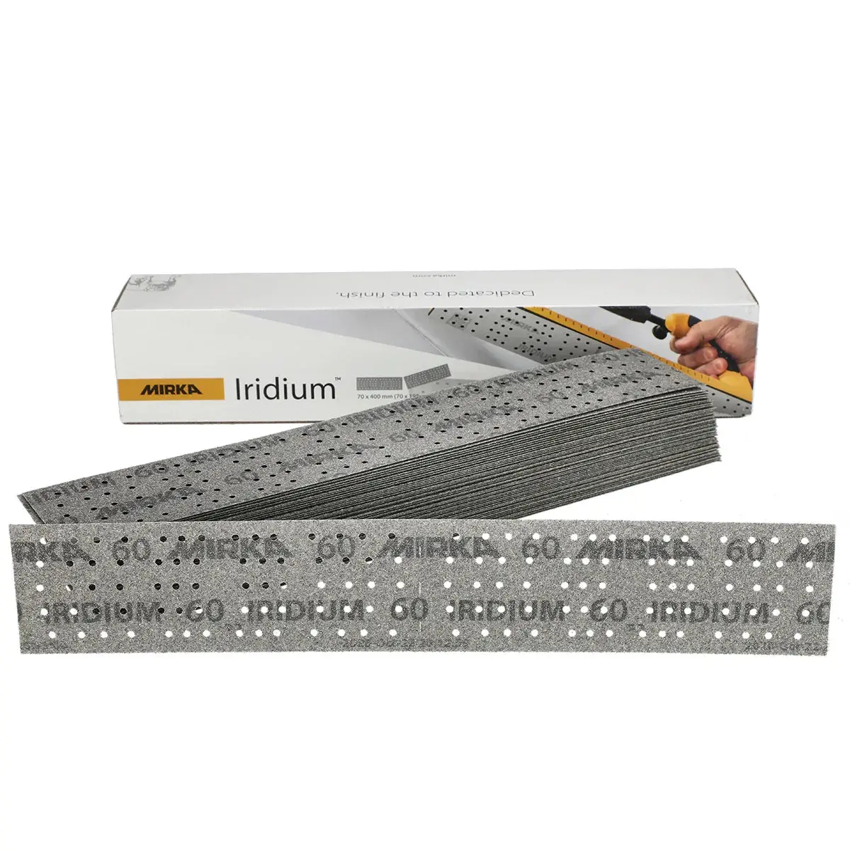 Mirka Iridium 70 X 400Mm Premium Paper Perforated Sheet Abrasives 100-Pack 1