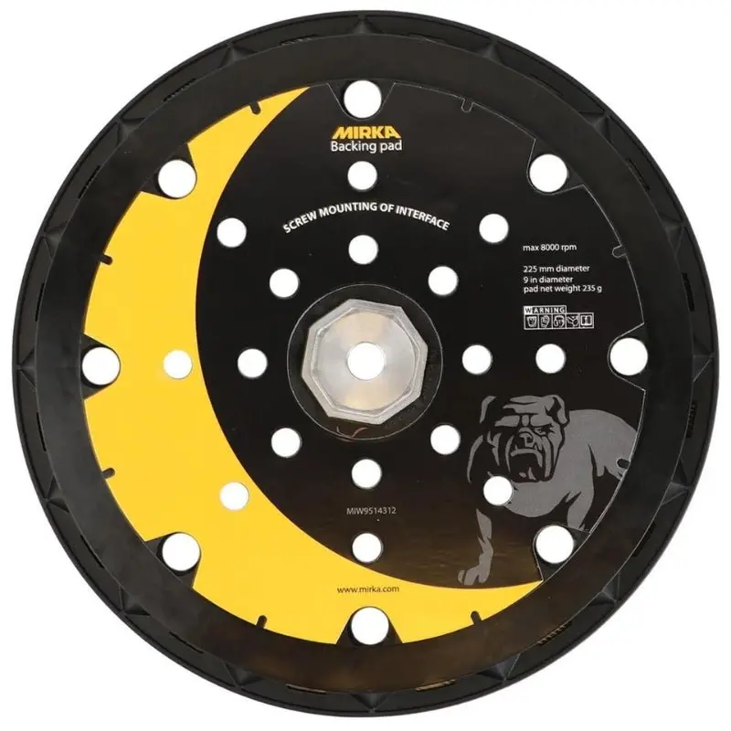 Mirka Leros Backing Pad Velcro + Screws 225Mm 1