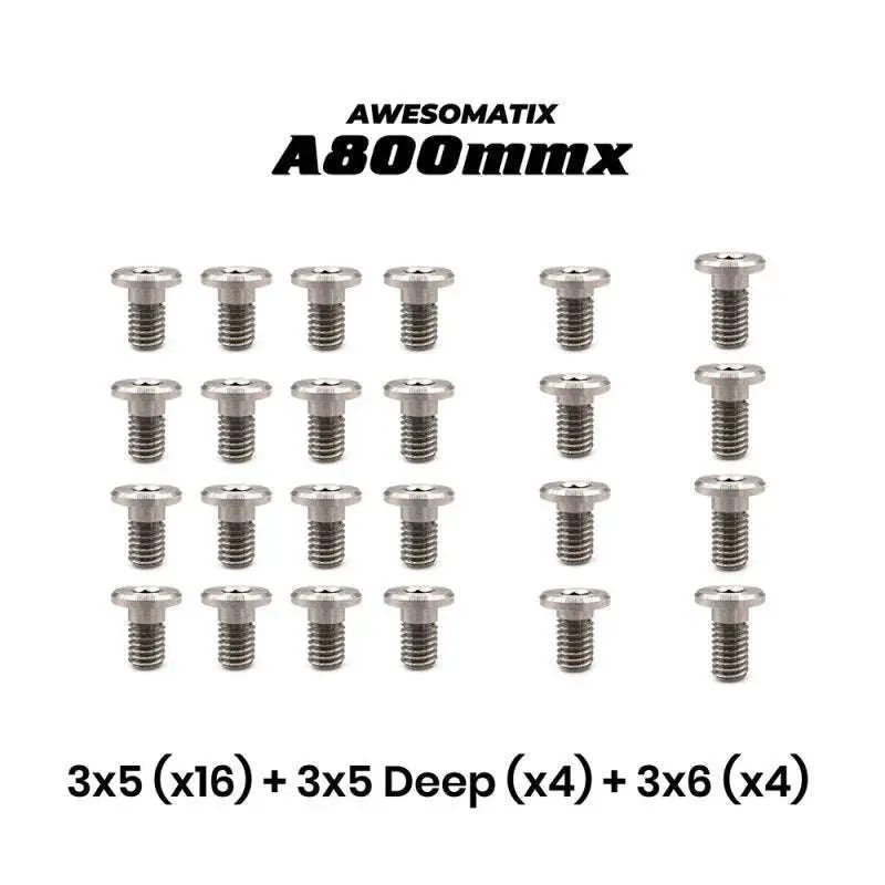 Officinarc Ufs Full Titanium Top Side Screw Kit.  (24Pcs) For Amx 1