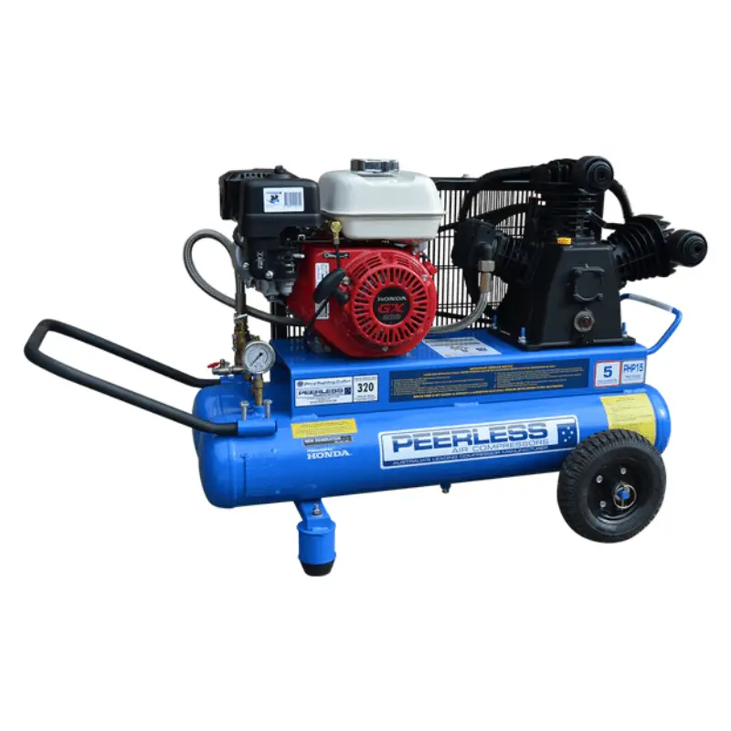 Peerless Php15 Truckies Series Belt Drive Twin Tank Petrol Air Compressor 1