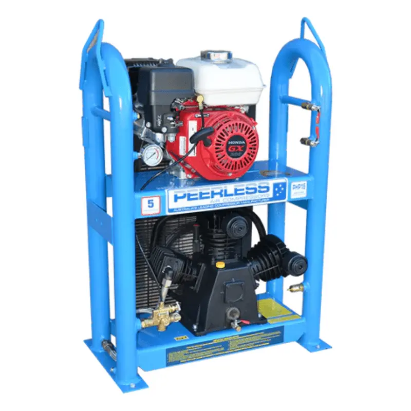 Peerless Php15 Truckies Series Belt Drive Under & Over Petrol Air Compressor 1
