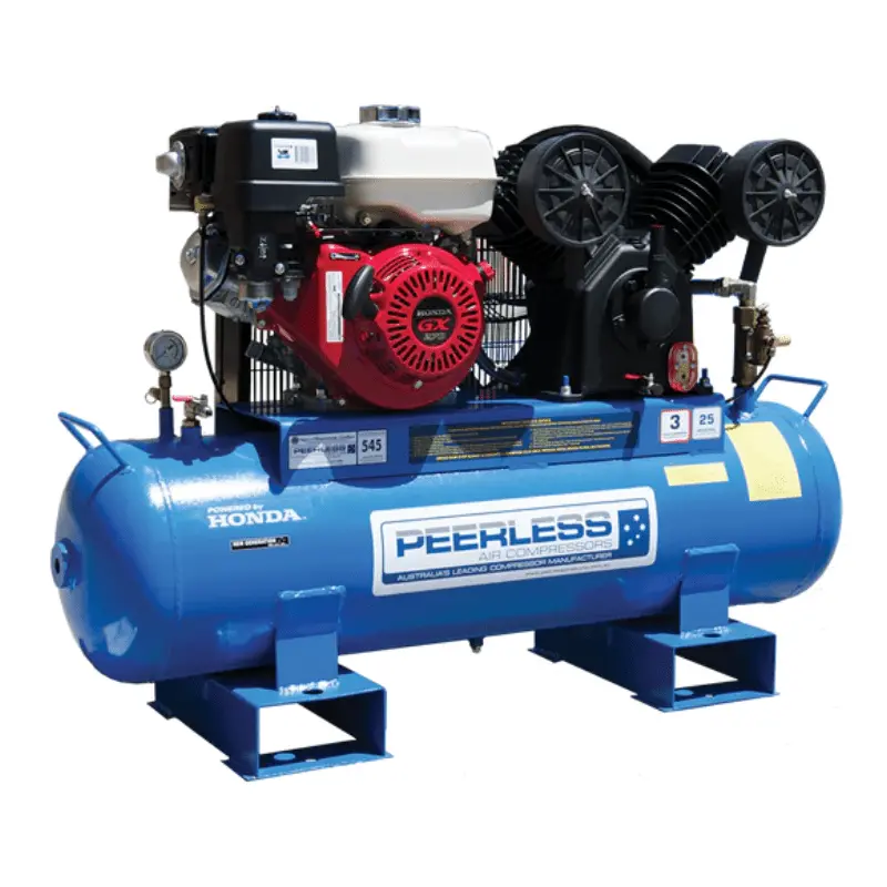 Peerless Pv25 Belt Drive Fatboy Petrol Air Compressors 1
