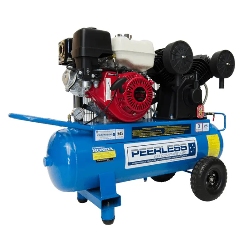 Peerless Pv25 Belt Drive Portable Petrol Air Compressors 1