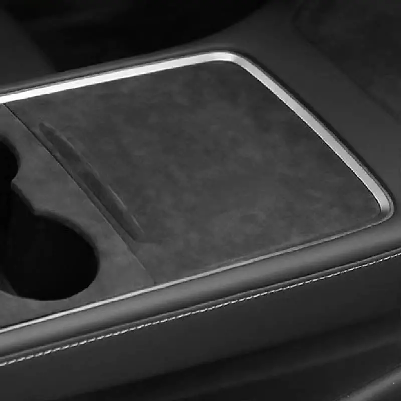 Alcantara Center Console Protective Hard Covers For Tesla Model 3 2020-2023 1
