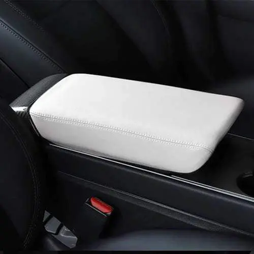 Vegan Leather Armrest Cover For Tesla Model Y 2020-2026 4
