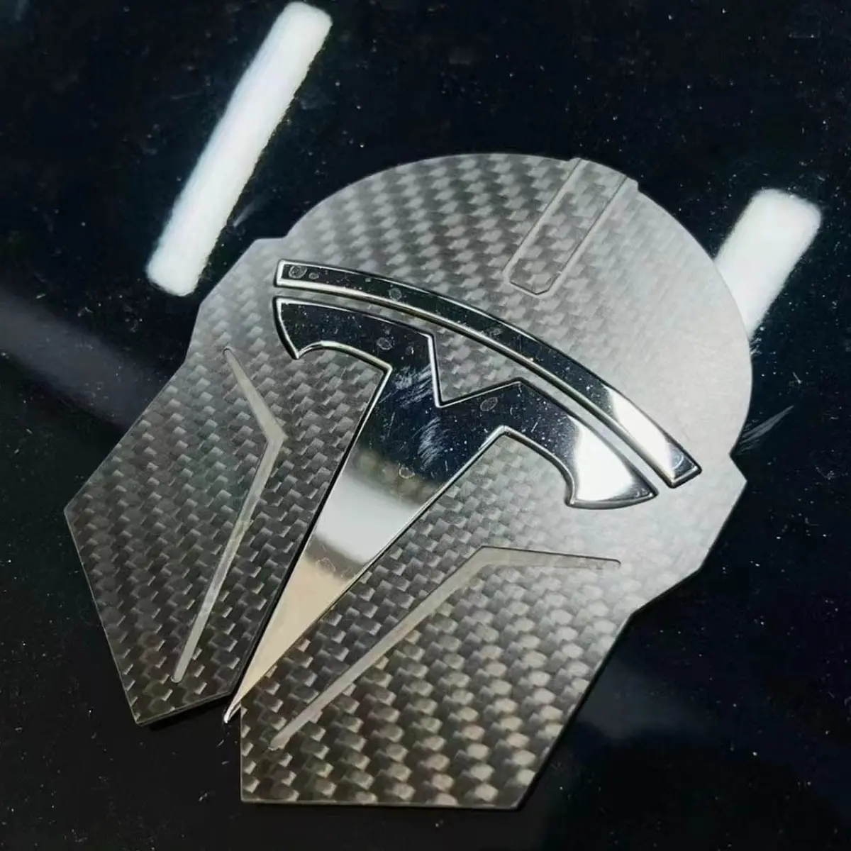 Madalorian Star Wars T Logo Surround Emblem Badge For Model 3 & Y 2017-2026 1