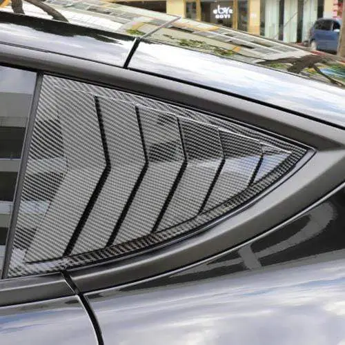 Rear Quarter Glass Decorative Window Louver Covers For Tesla Model Y 2020-2026 1