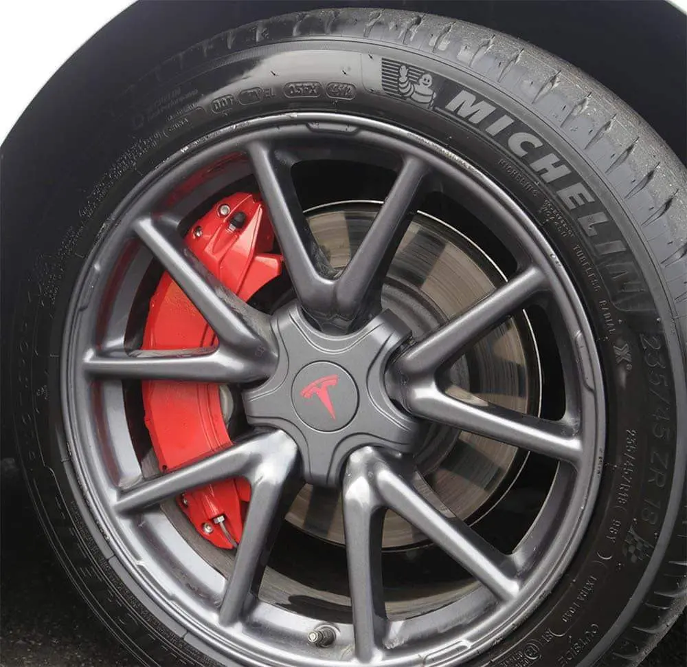Red Brake Caliper Overlay Covers For Tesla Model Y 2020-2026 1