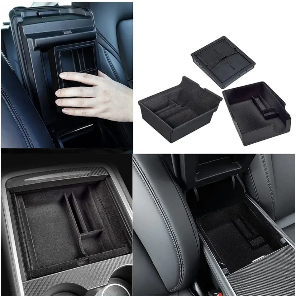 Interior Storage Organizer Set Center Console For Tesla Model Y 2021-2026 1