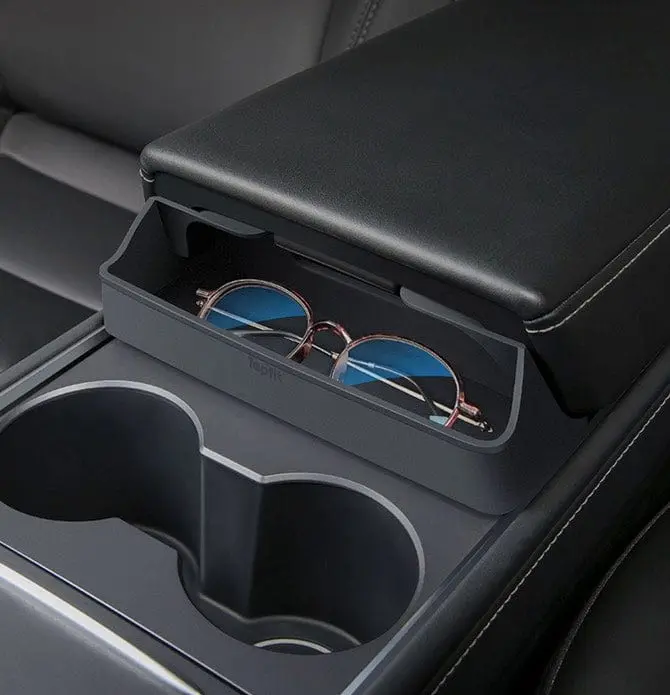 Armrest Storage & Sunglasses Tray For Tesla Model 3 2017-2023 1