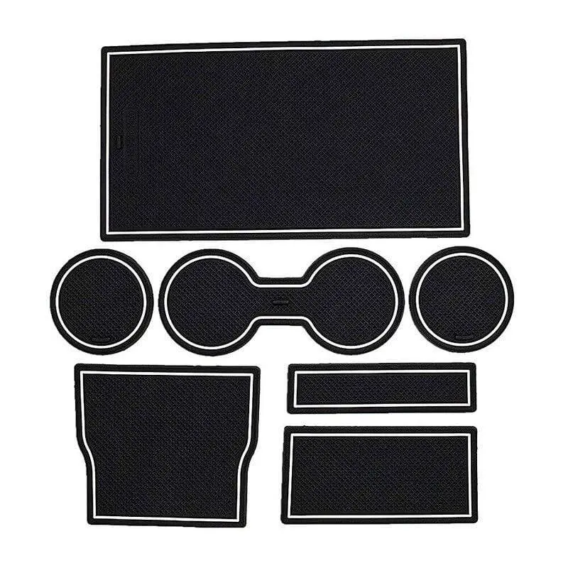 Non-Slip Rubber Mats Dashboard And Cup Holders For Tesla Model 3 Gen 1 2017-2020 3