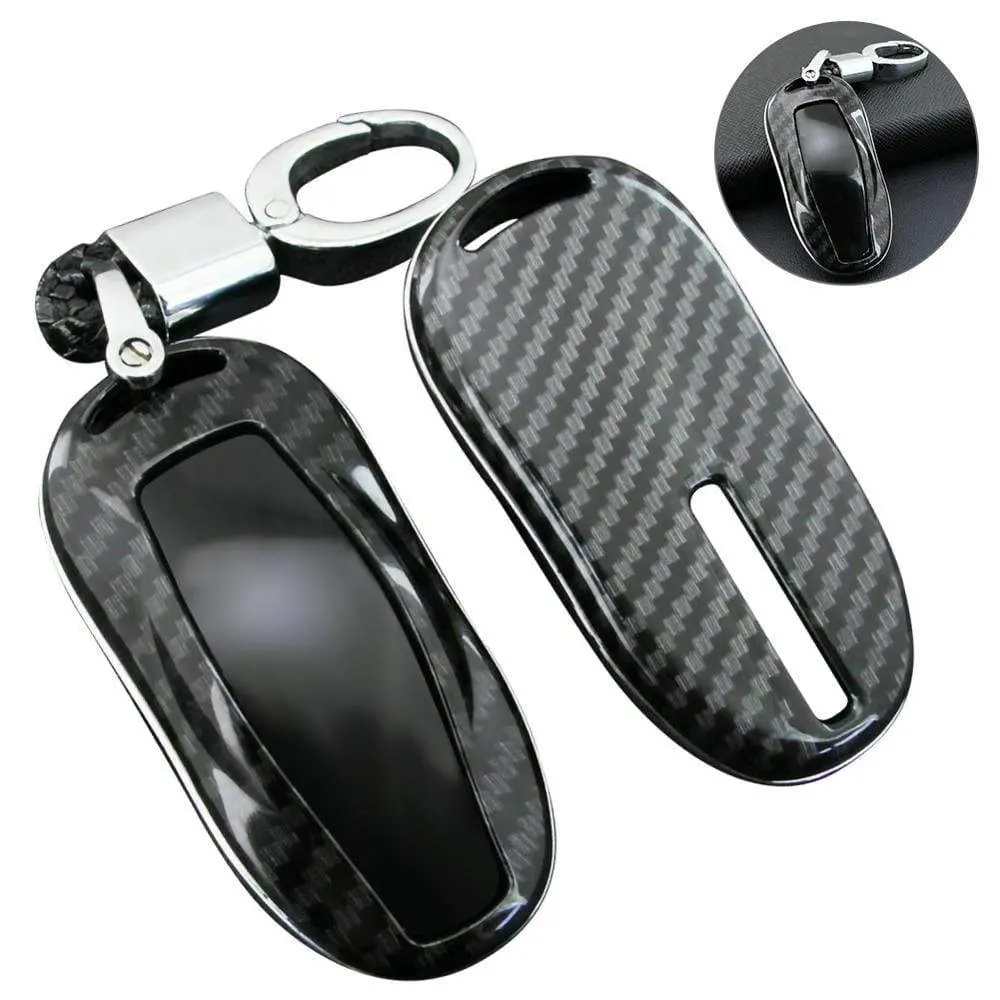Carbon Fiber Effect Key Case/Cover For Tesla Model S 2012-2020 2