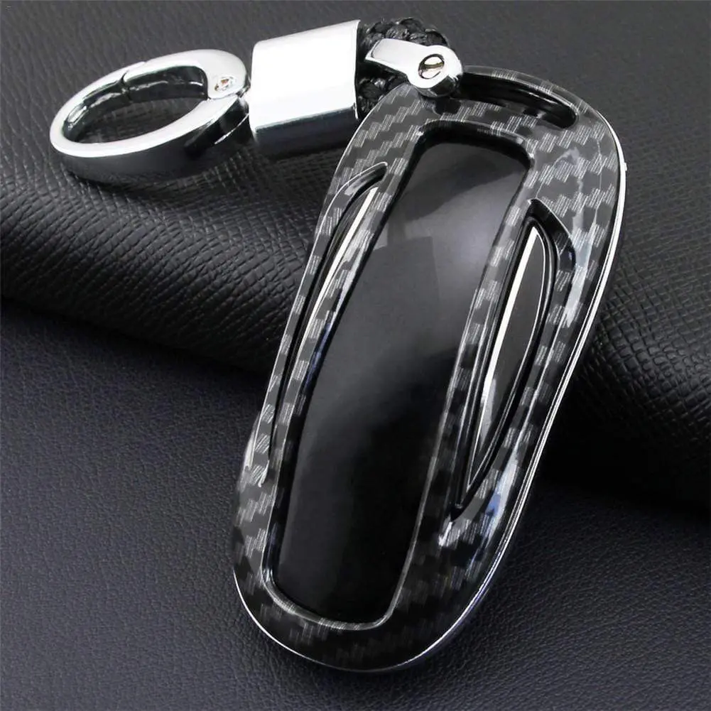Carbon Fiber Effect Key Case/Cover For Tesla Model X 2016-2020 1