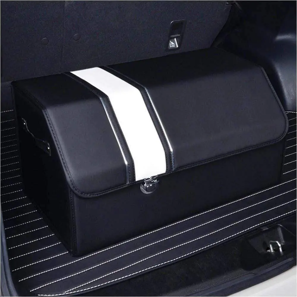 Folding Vegan Leather Trunk Organizer All Cars Tesla Bmw Audi Mercedes Tesla 1