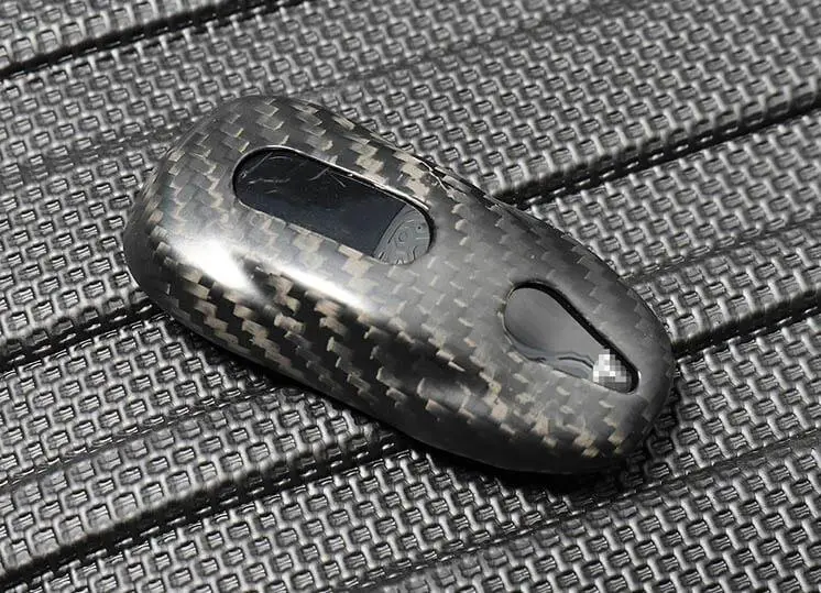Real Molded Carbon Fiber Key Case/Cover For Tesla Model 3 2017-2023 1