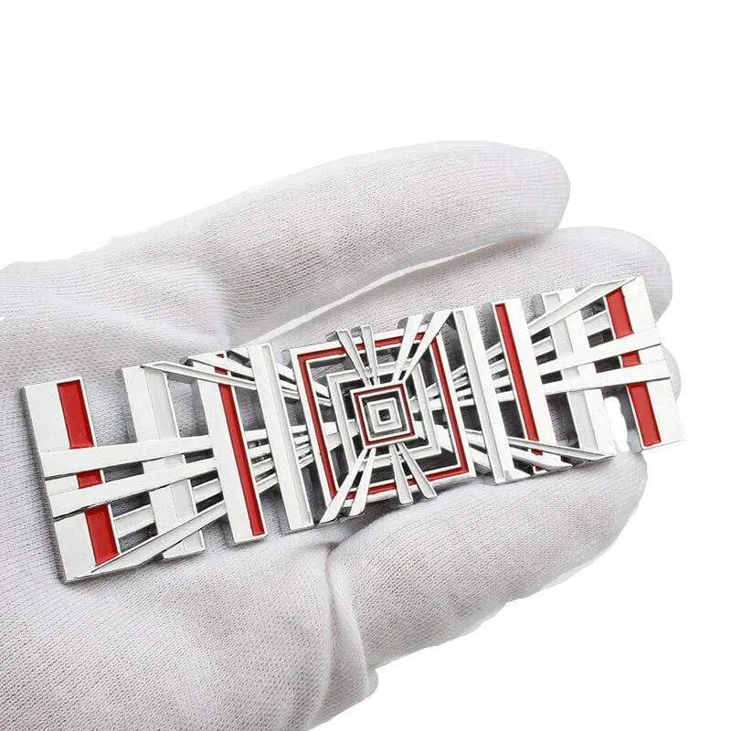 Plaid Emblem Trunk Badge Emblem For All Teslas 1
