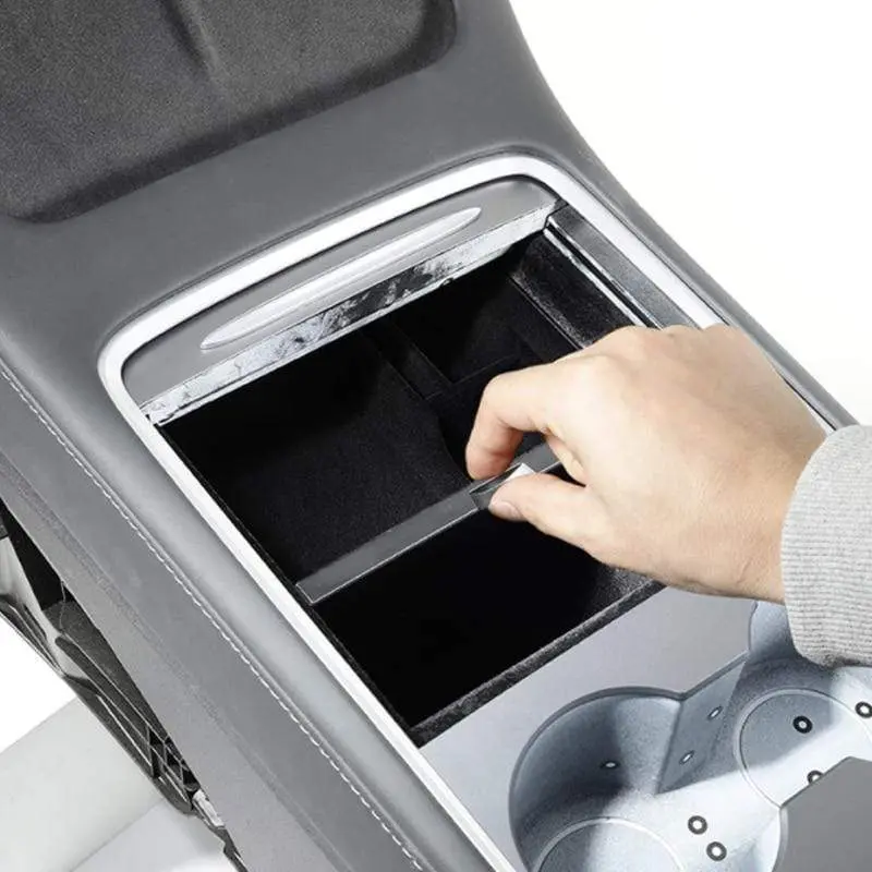 Center Console Storage Organizer Box For Tesla Model Y 2021-2026 1