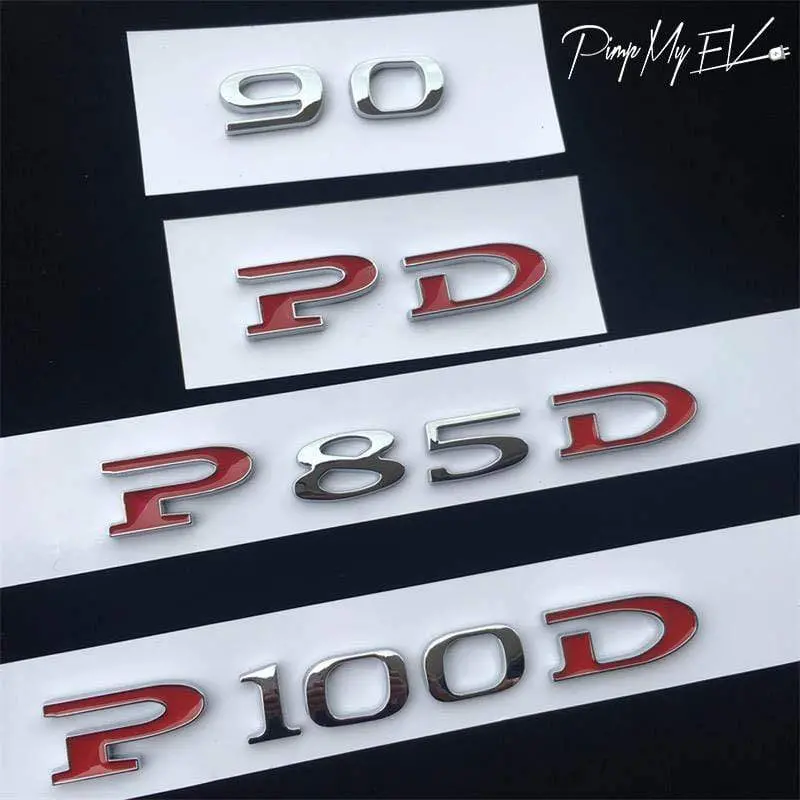 Tesla Model S & X Trim Denomination Emblem Badge Letters 1