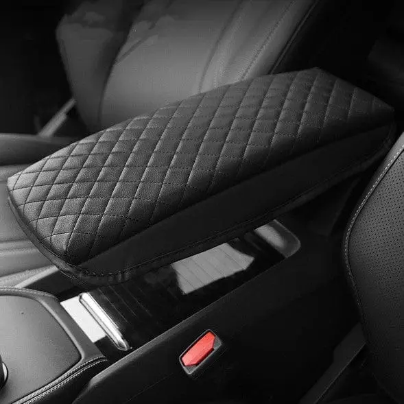 Vegan Leather Diamond Pleated Armrest Cover For Ford Mustang Mach-E 2021-2026 1