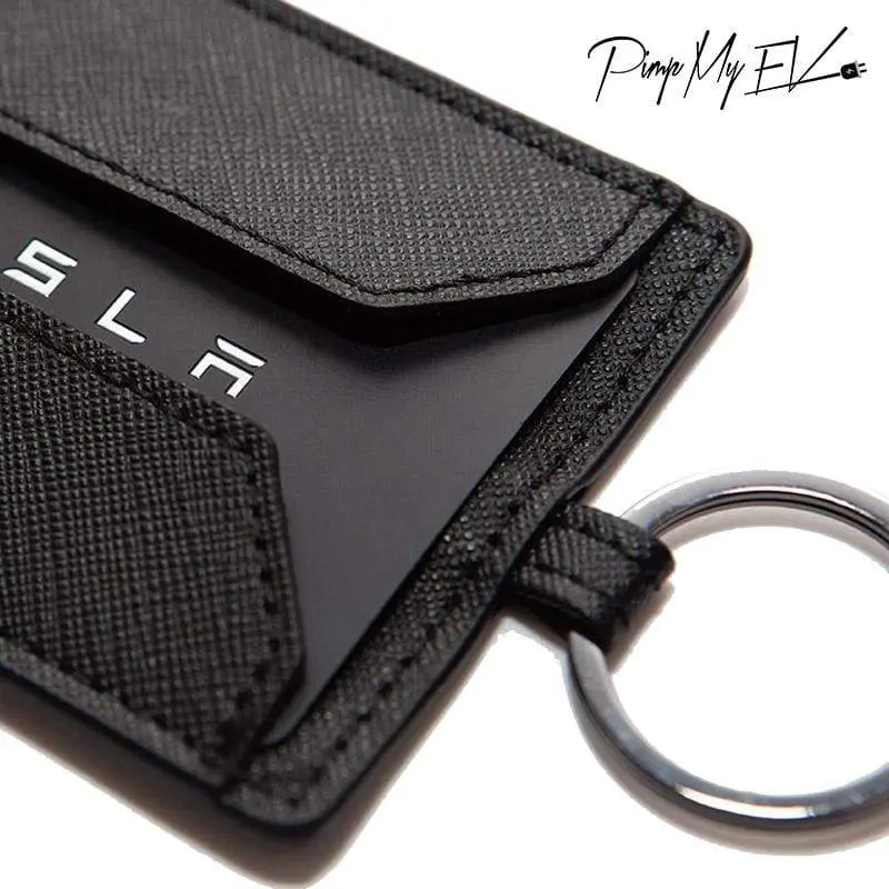 Vegan Leather Key Card Holder For Tesla Model 3 & Y 1