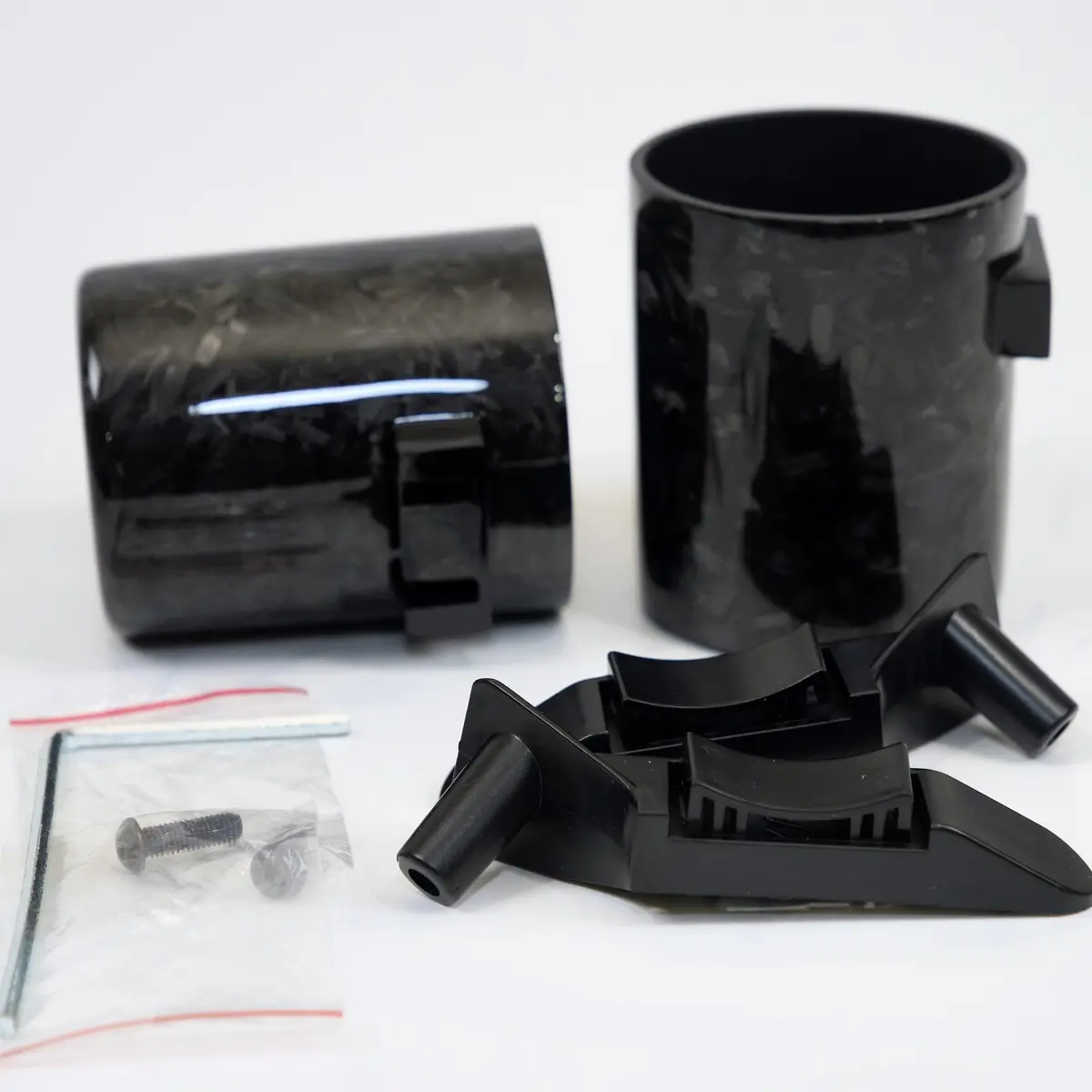 Real Forged Carbon Fiber Door Cup Holders Pair V3 For Tesla Model Y 2020-2026 1