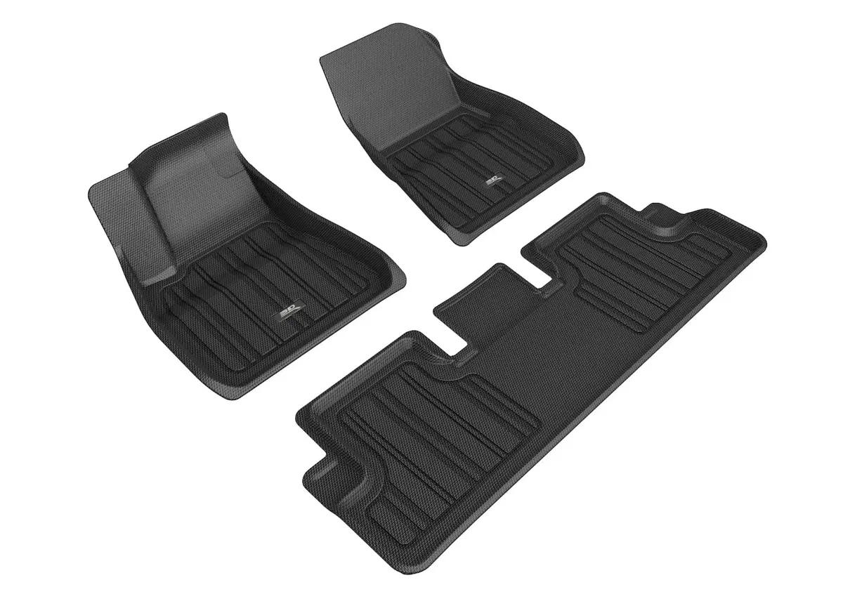 3D Maxpider Custom Fit All-Weather Elitect Series Lhd Floor Mats For Tesla Model 3 5 Seat 2020-2023 1