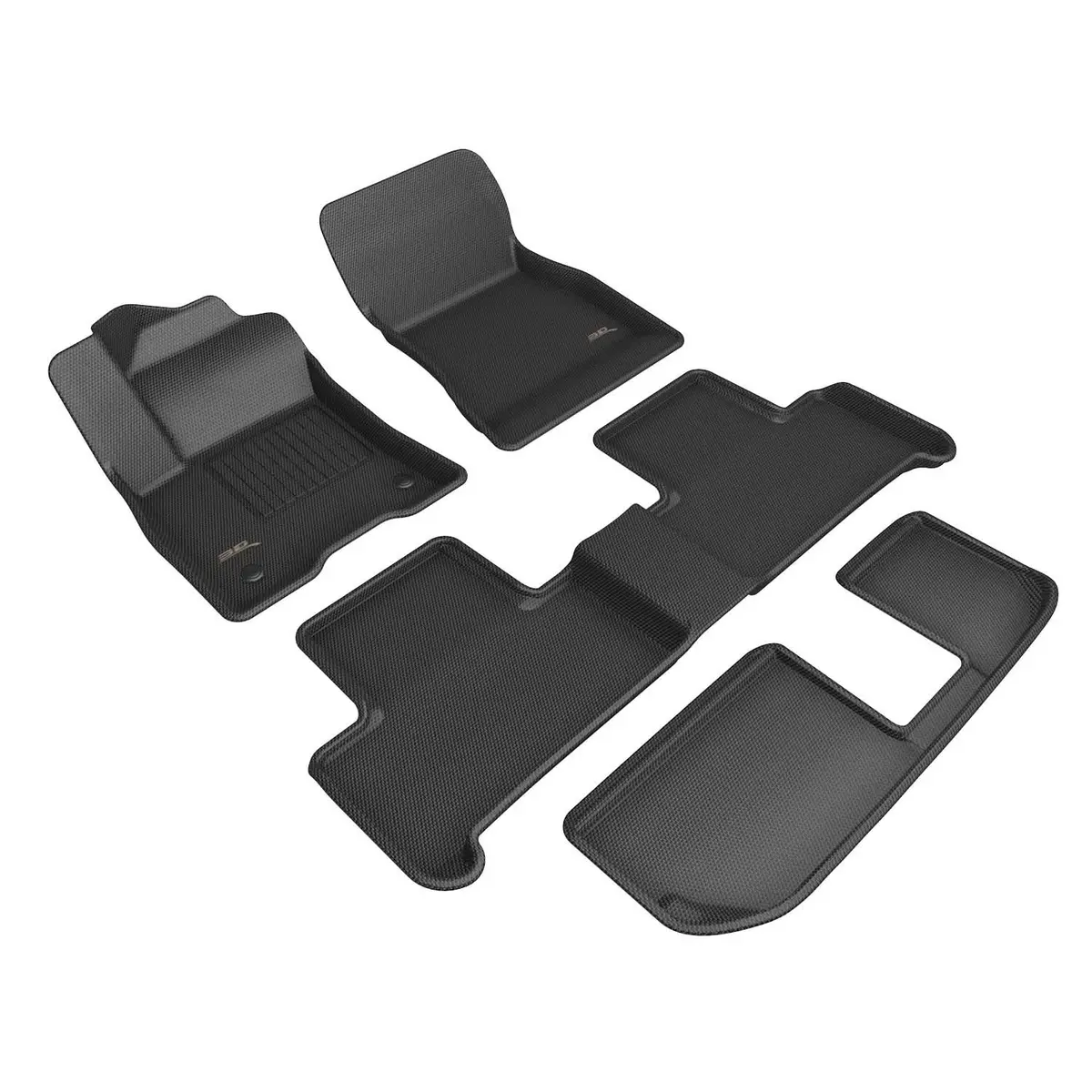 3D Maxpider Custom Fit All-Weather Kagu Series Lhd Floor Mats For Mercedes-Benz Eqb (X243) 7 Seat 2022-2024 1