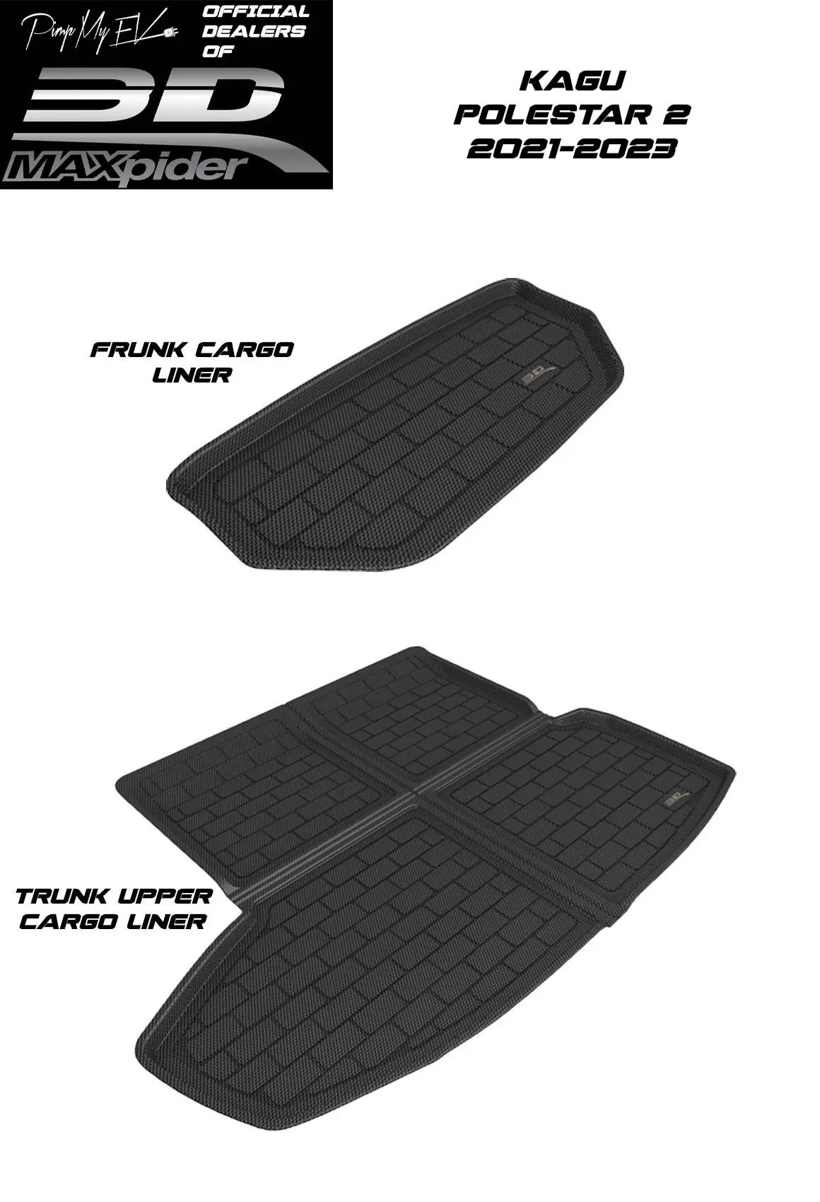 3D Maxpider Custom Fit All-Weather Kagu Series Lhd Floor Mats For Polestar 2 5 Seats 2021-2026 4